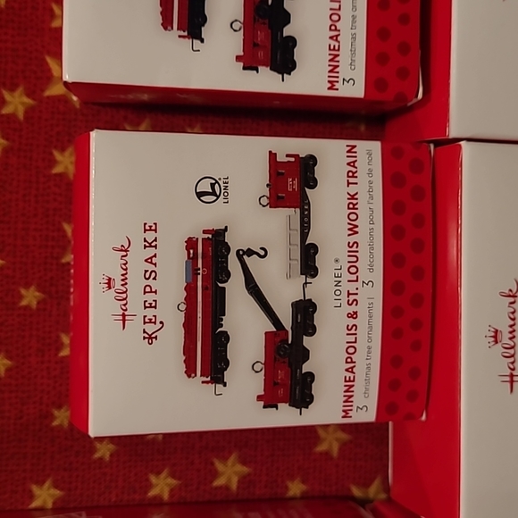 Hallmark Keepsake Miniature Train Christmas Tree Ornament Lot - Picture 6 of 10